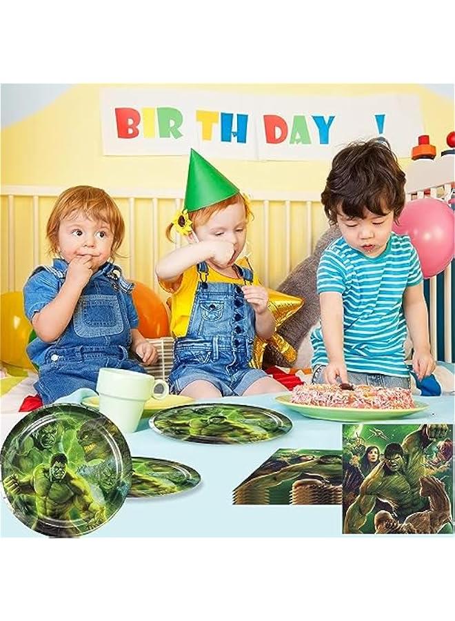 40Pack Hulk Party Supplies include 20 plates, 20 napkins for The Hulk birthday party decoration - Image 5