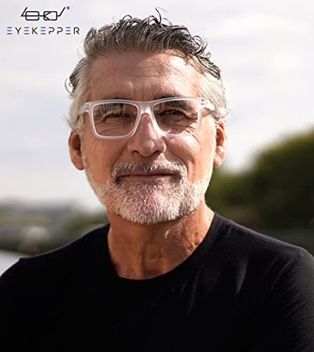 Eyekepper Oversized Reading Glasses Square Large Frame Readers for Men and Women - Transparent +1.50 - Image 2
