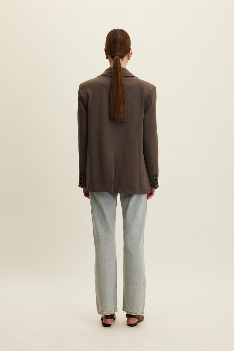 Manuka Classic Cut Blazer Jacket Mink  - Image 5