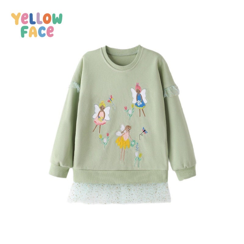 Girls Cartoon Print Long Sleeve Sweatshirt for Kids - Image 5