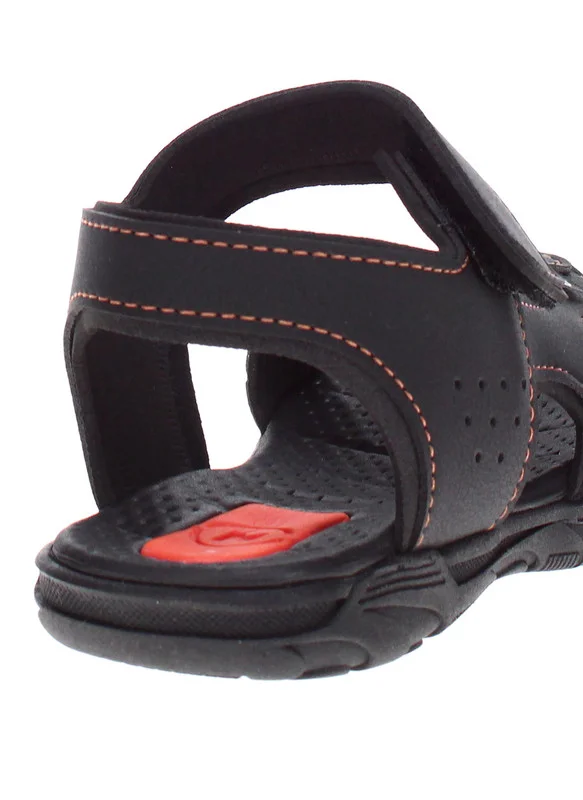موليكينهو Molekinho Boys Sandals With Back Strap Black | Made In Brazil
