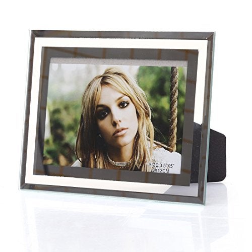 Zhenzan Frames 3.5x5-inch Glass Picture frame for Home Decor,Horizontal or Vertical Display - Image 1