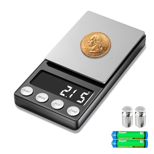 SKEAP Digital Coin Scale, Gram Scale 0.01g Accuracy for Coin Collectors, Bank Tellers and Home Use, Ideal Scale for Gold and Jewelry, 200g Capacity with Calibration Weight - Image 1