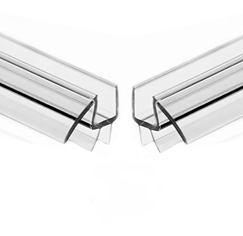 Eatelle 2PACK eatelle Shower Door Bottom Seal with Drip Rail for 38 10mm Thick Glass 36 Long Sweep Ultra Clear Polycarbonate - Image 1