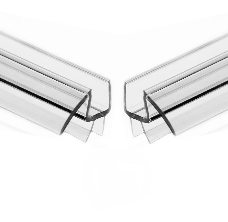 Eatelle 2PACK eatelle Shower Door Bottom Seal with Drip Rail for 38 10mm Thick Glass 36 Long Sweep Ultra Clear Polycarbonate - Image 2