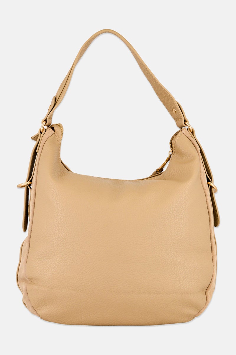 Moda Luxe Women Marla Textured Hobo Bags, 32 H x 35 L x 10 W cm, Beige - Image 3