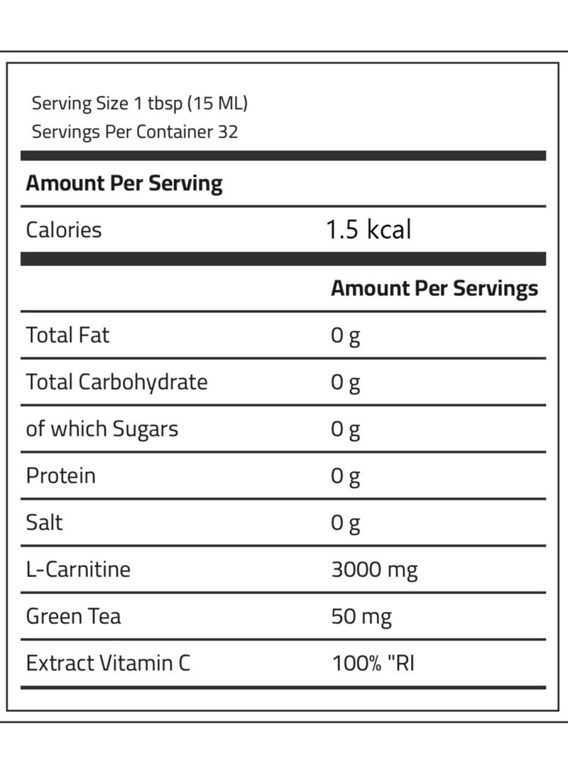 Applied Nutrition - L-Carnitine 3000 Liquid - Sour Apple - (32 Servings) - Image 1