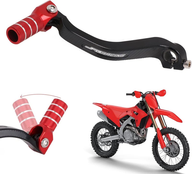 USTPO Motorcycle Gear Shifter Shift Lever Folding Tip CNC for CRF450R CRF450RX 2017-2024 CRF250R 2018-2024 Red - Image 1