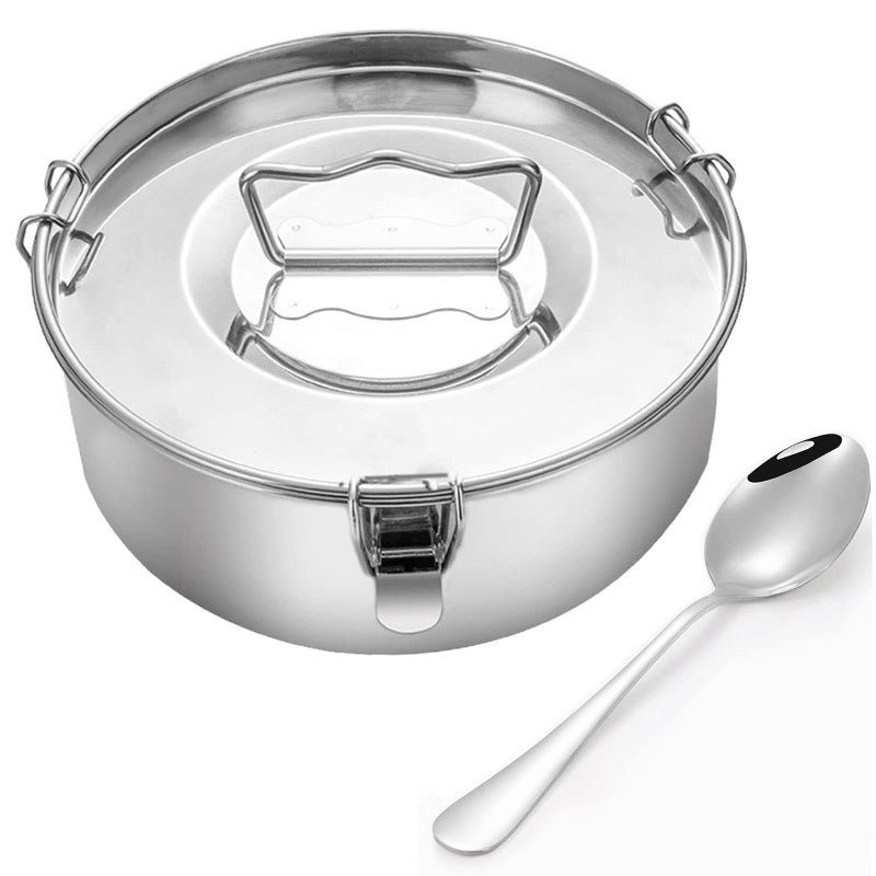 Puluru Flanera Flan Mold 15 Quart Capacity Flan Pan Stainless Steel with Lid and Handle  Moldes para Flan en Bao Maria con Tapa  Instant pot Accessories