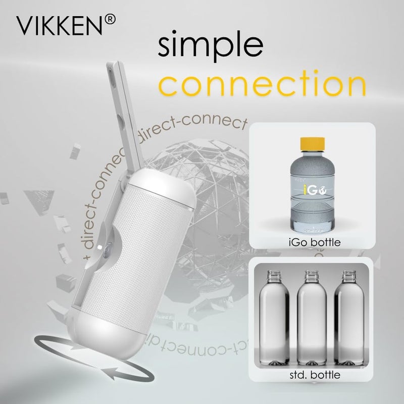 VIKKEN Store ® 250ml iGo X Portable Travel Bidet USB-Type C Rechargeable Electric Mobile Handheld Ultra Strong Water Spray Personal Hygiene Self Care for Women & Men - Image 3