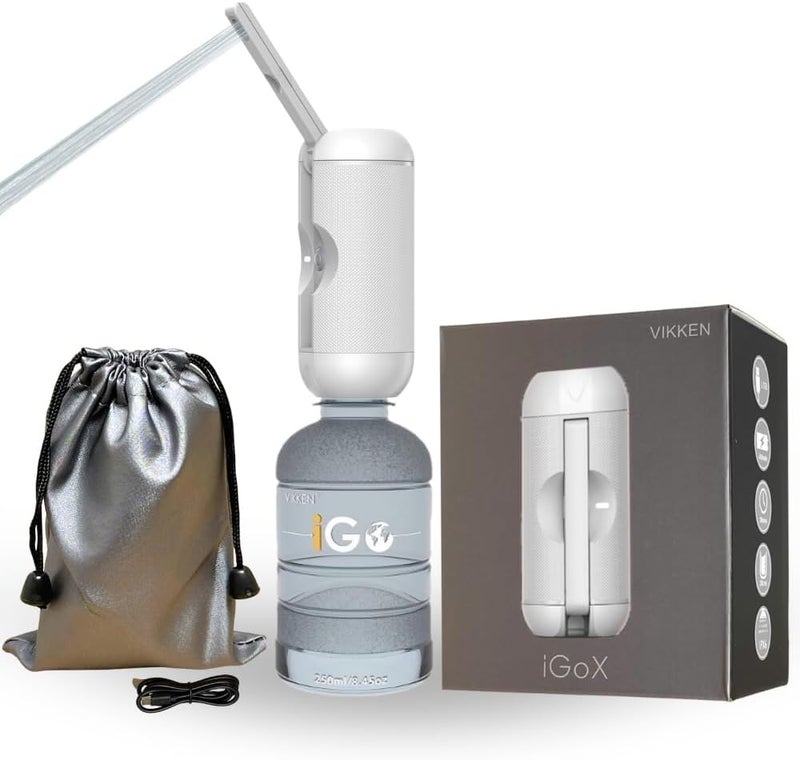 VIKKEN Store ® 250ml iGo X Portable Travel Bidet USB-Type C Rechargeable Electric Mobile Handheld Ultra Strong Water Spray Personal Hygiene Self Care for Women & Men - Image 1