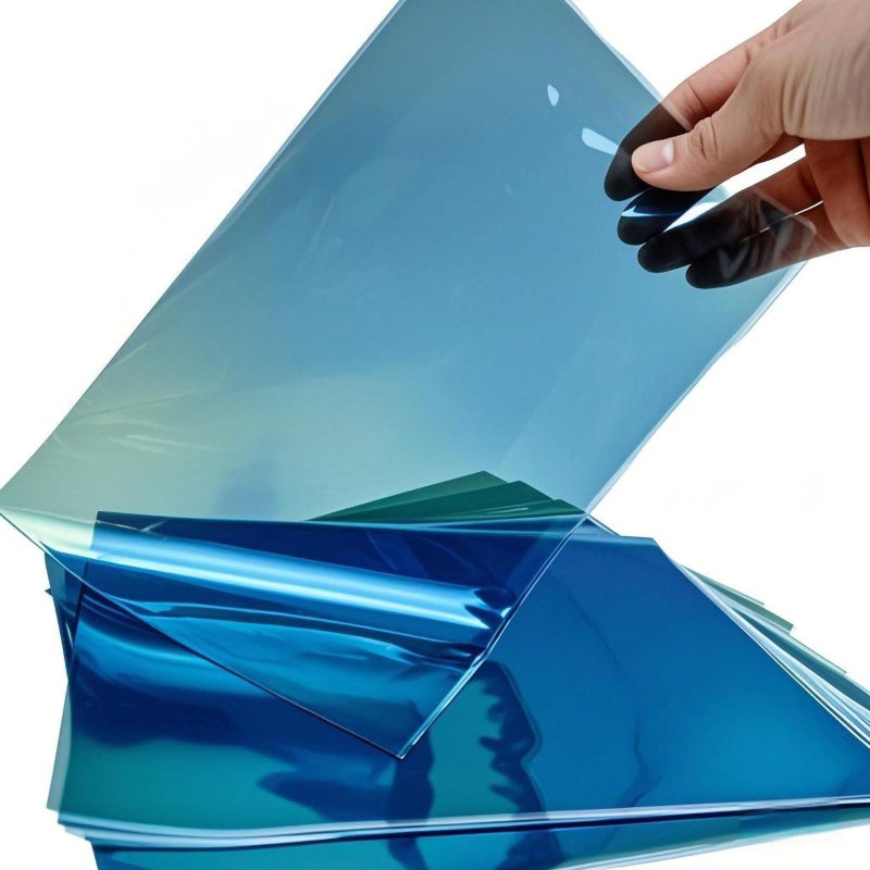 AimtoHome Cellophane Treat Bags Blue, 9x6 inches, 50 Pack with Ties,Small Party Favors bags for Cookie Candy Popcorn - Image 1