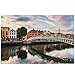 Oarencol Dublin Ireland Ha Penny Bridge Sunset River Landscape Jigsaw Puzzle 1000 Pieces Puzzles for Adults - Image 2