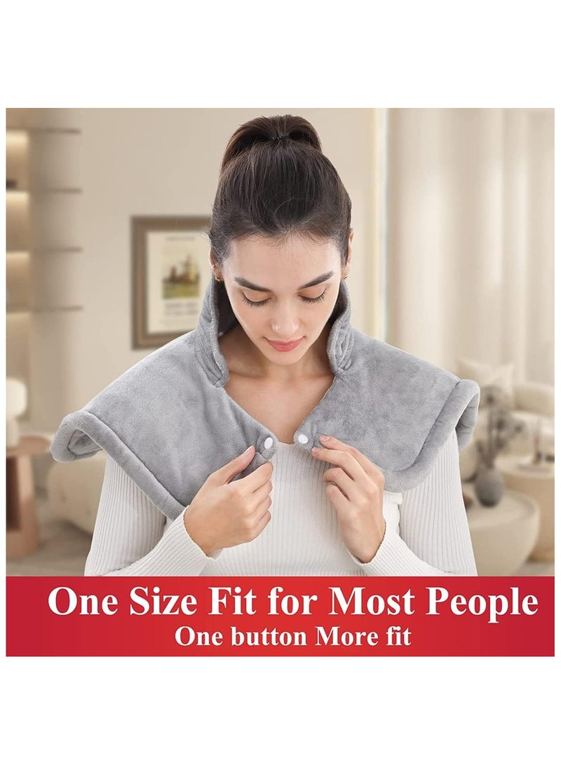 general Heating Pad,Electric Heat Pad for Neck and Shoulders- Fast Heat Warming Shawl 6 Electric Temperature Options 4 Timer Settings Safe Auto Shut-Off Machine Washable - Image 3