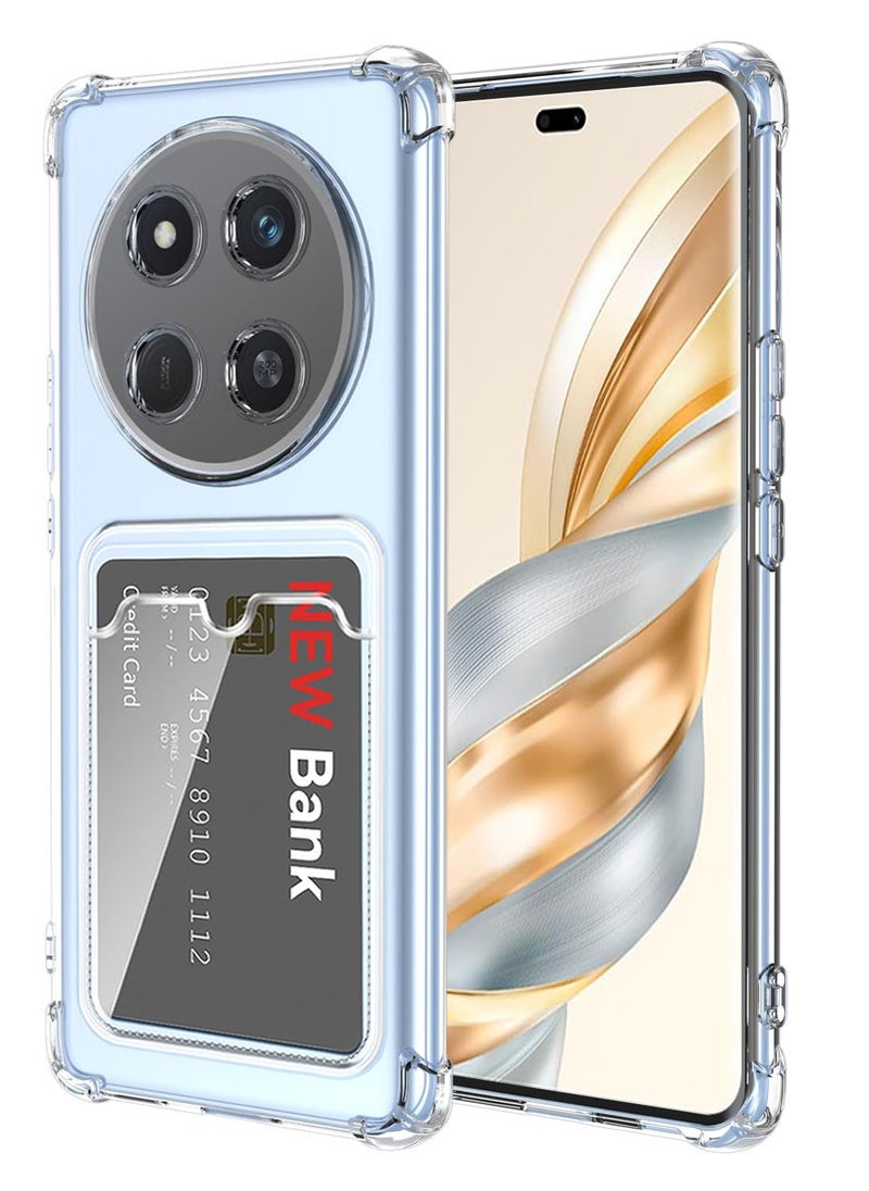 Generic - Wallet Phone Case Slim Fit Card Slot Transparent Case Protective Soft Shockproof Case with Card Holder For Honor X9C - Image 1