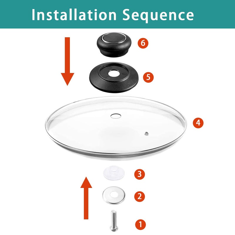ZUIHUI 2 Pcs Universal Pot Lid Handle Replacement for Crockpot Lids, Pan Lid Replacement Knob Parts, Kitchen Cookware Lid Replacement Knob - Image 3
