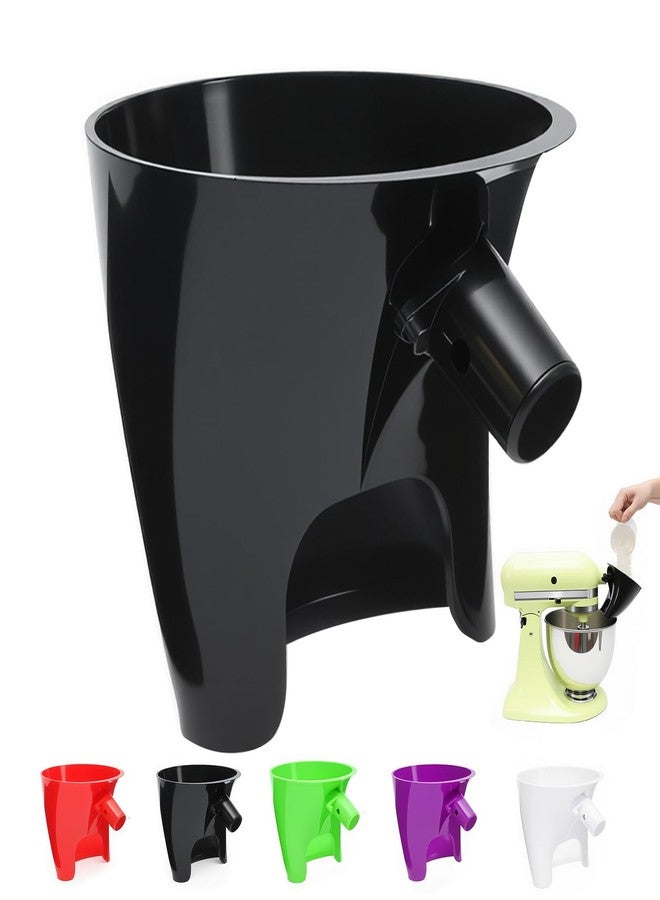 KEEUH Black Kitchen Aid Attachments for Mixer, Mess-Free Pouring for Flour & Egg Liquid, Fits Tilt-Head 5 Qt (KSM150), Perfect for Baking, Dishwasher-Safe Stand Mixer Accessories - Image 1
