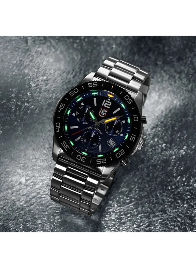 Luminox Men's Chronograph Round Shape Stainless Steel Wrist Watch XS.3144 - 44 Mm