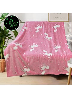 FASHION HOME Kids Glow in The Dark Blanket Soft Throw All Seasons for Couch Sofa Bed 150 x 120cm  - Image 1