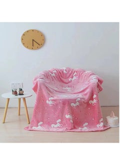 FASHION HOME Kids Glow in The Dark Blanket Soft Throw All Seasons for Couch Sofa Bed 150 x 120cm  - Image 4