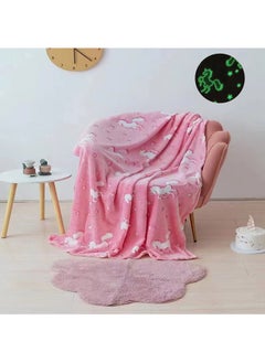FASHION HOME Kids Glow in The Dark Blanket Soft Throw All Seasons for Couch Sofa Bed 150 x 120cm  - Image 3
