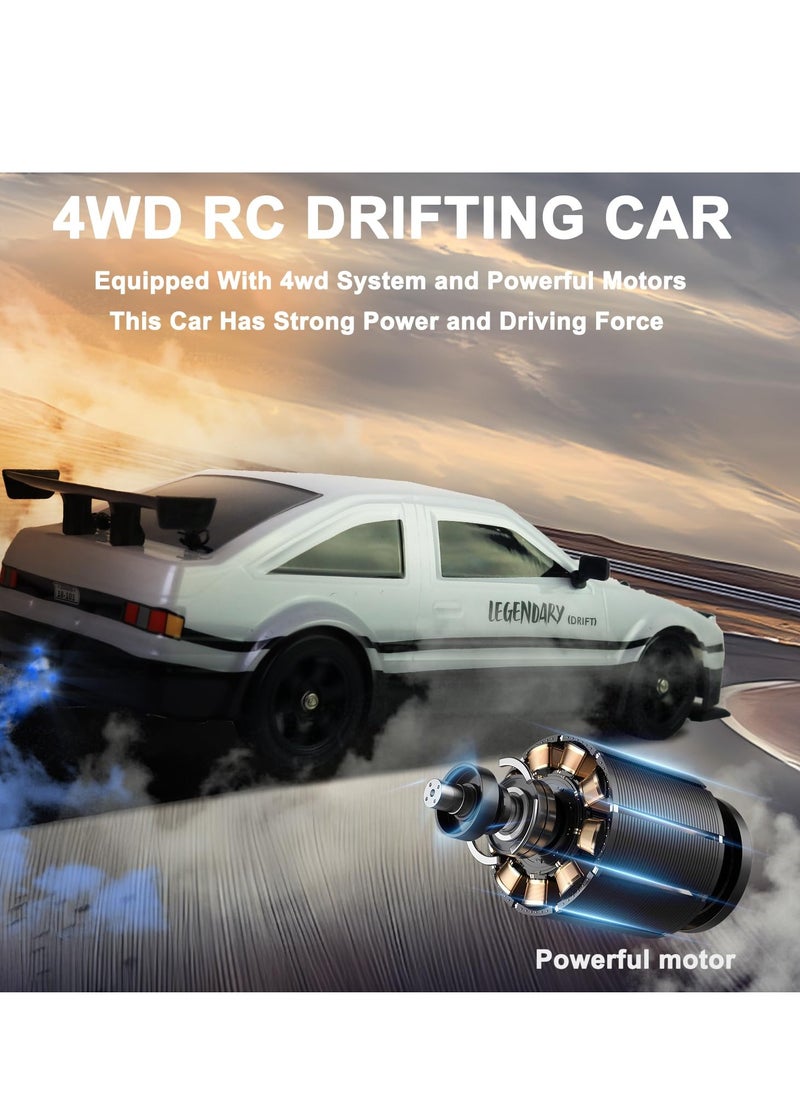 XICEN - Remote Control Car RC Drift Car, 1:16 Scale 4WD 18KM/H High Speed Model Vehicle, 2.4GHz Racing Car with LED Lights & Spray Rubber Tire, includes 2Pcs Rechargeable Batteries for Adults Boys Girls Kids - Image 1
