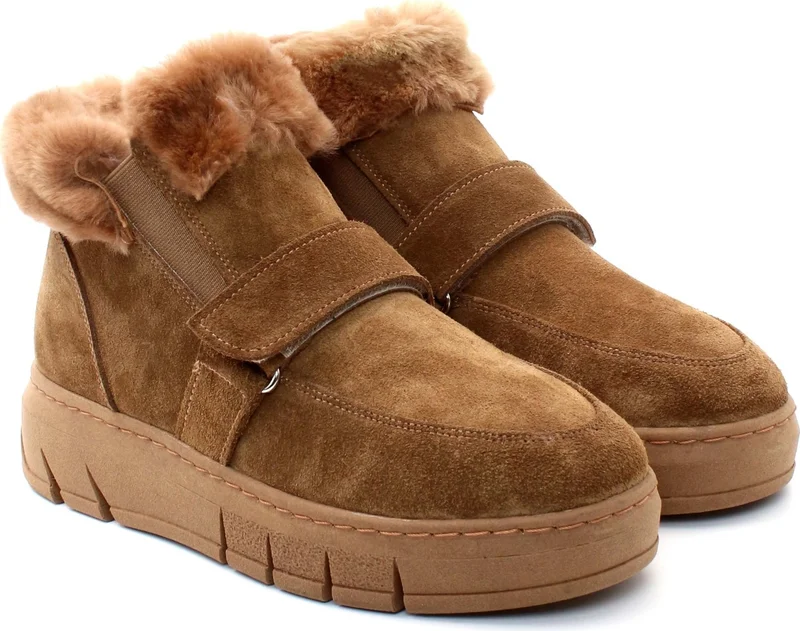 Fast Step Genuine Leather Fur Women's Classic Boots 916KZA3700