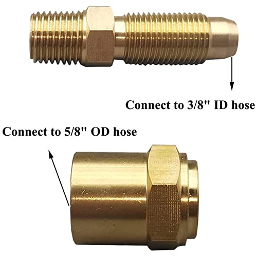 Zeiboat 3 Pack Pipe Fitting Adapter of 1/4" NPTF Male x 3/8" Hose ID x 5/8" Hose OD, Pipe Connector Replacement Part, Brass - Image 5