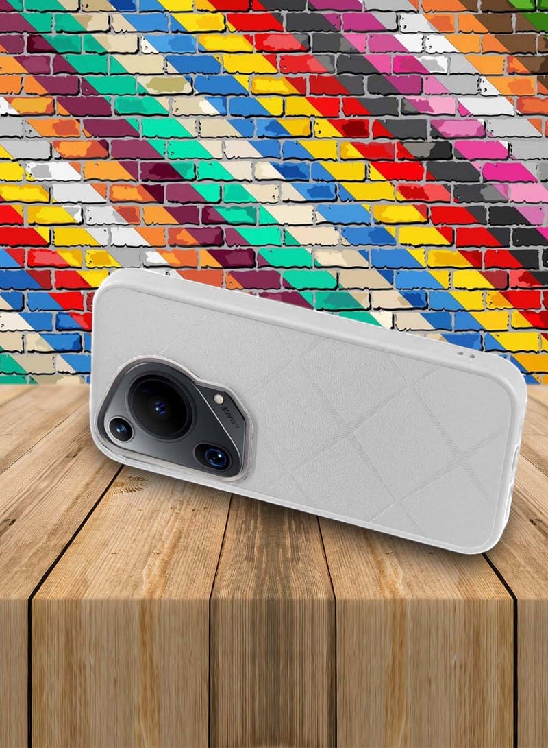 دبليو تيك غطاء حماية واقٍ لشفاه الكاميرا المرتفعة من السيليكون الفاخر لهاتف هواوي بورا 70 الترا 5 جي 2024 أبيض - Image 2