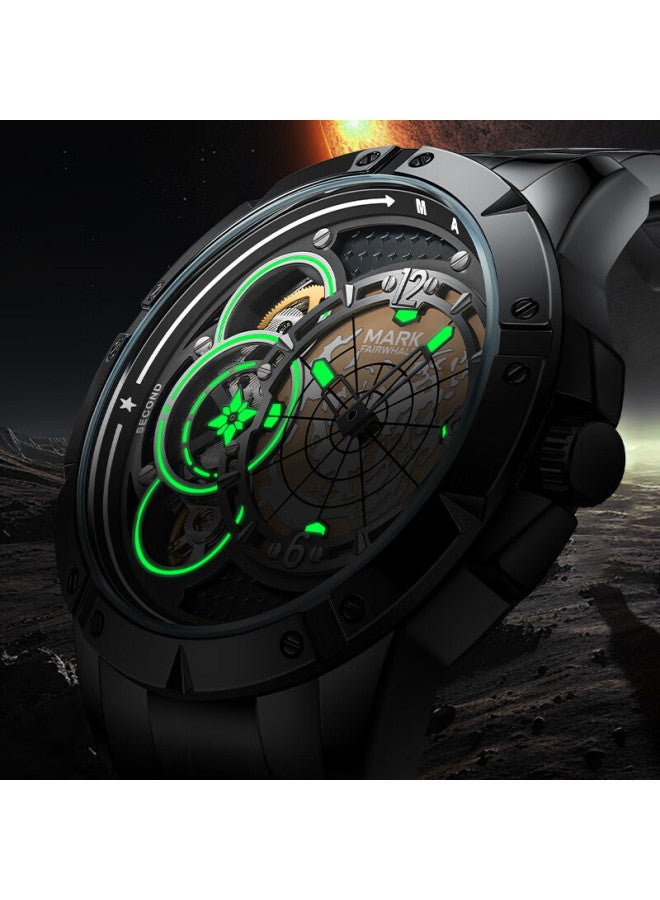 Mark Fairwhale Men's Automatic Mechanical Watch Luminous Waterproof Top Ten Famous Watches Work Season Gift For Boyfriend 6005 - Image 5