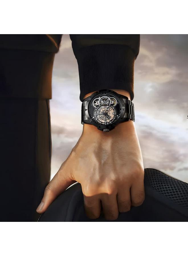 Mark Fairwhale Men's Automatic Mechanical Watch Luminous Waterproof Top Ten Famous Watches Work Season Gift For Boyfriend 6005 - Image 1