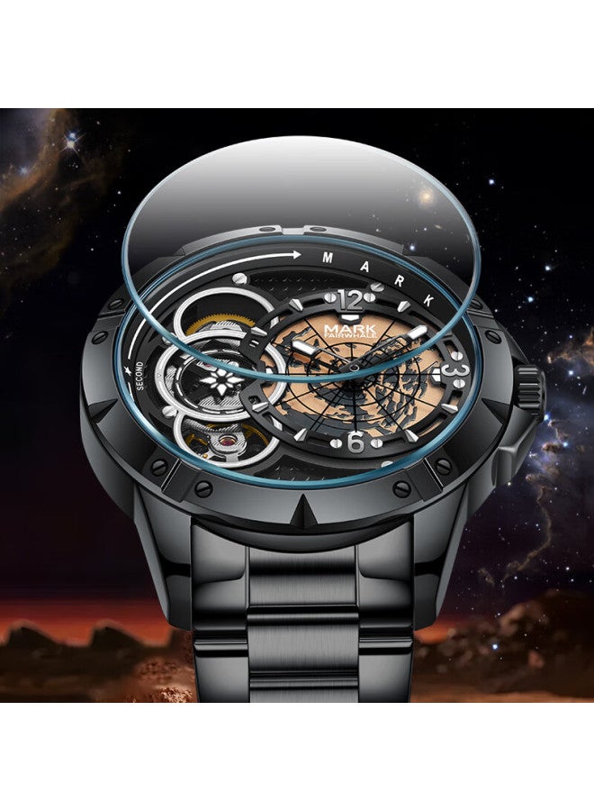 Mark Fairwhale Men's Automatic Mechanical Watch Luminous Waterproof Top Ten Famous Watches Work Season Gift For Boyfriend 6005 - Image 4