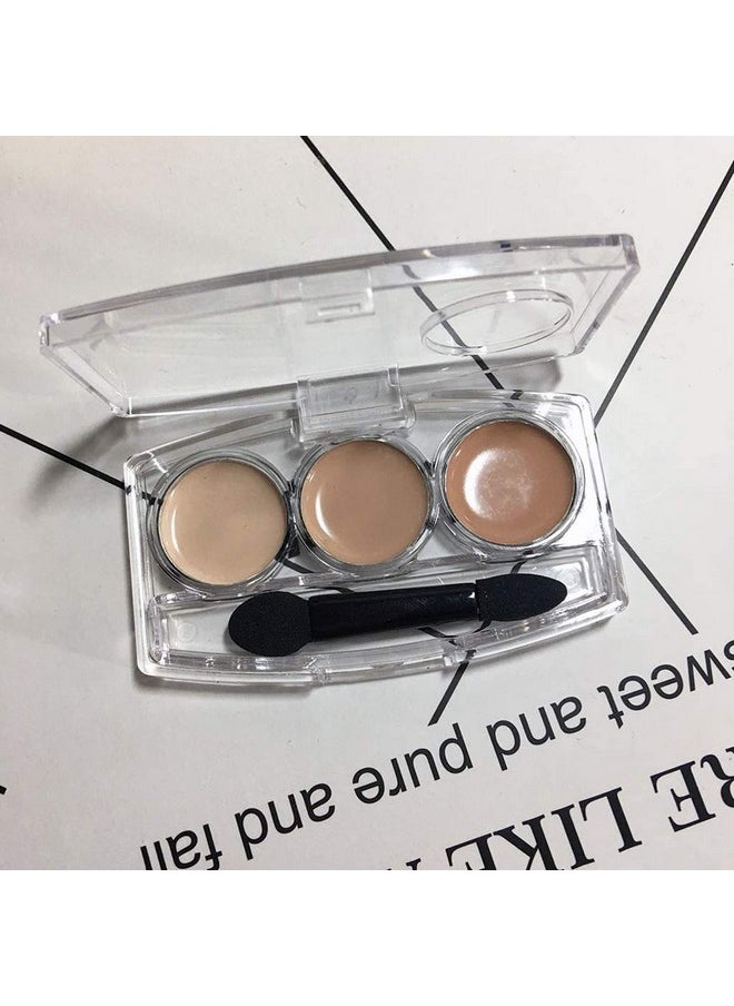 Healthcom - 10 Pcs Clear Empty Eyeshadow Palette Plastic Eyeshadow Storage Box Case With 3 Grids Palettes Lipstick Box Pigment Palette Tray Plastic Cosmetics Container Box Diy Makeup Powder Sample Box - Image 1