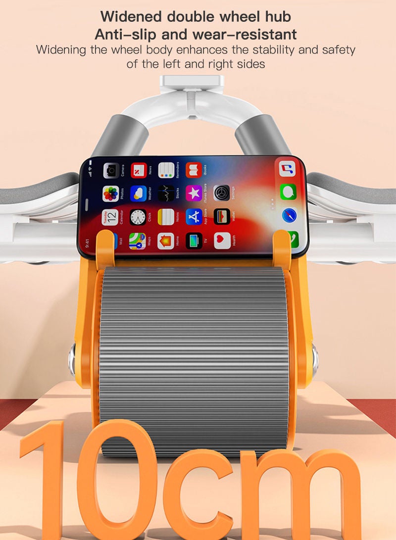 Sharpdo Household Small Fitness Equipment 4-Elbow Support Abdominal Wheel with Counter and Mobile Phone Holder - Image 4