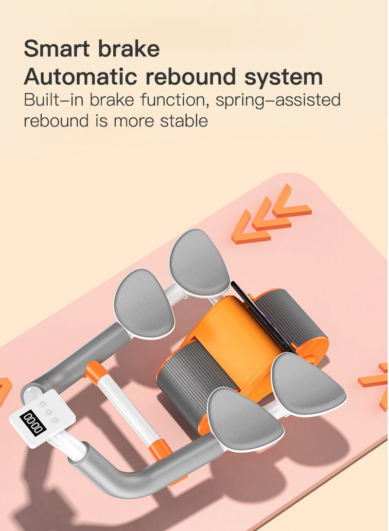 Sharpdo Household Small Fitness Equipment 4-Elbow Support Abdominal Wheel with Counter and Mobile Phone Holder - Image 5