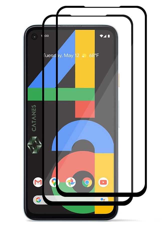 CATANES 2 Pack For Google 4a 4G Tempered Glass Screen Protector Full Glue Back - Image 2