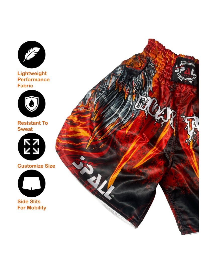 Spall Muay Thai Shorts | Boxing Grappling Shorts for MMA Kickboxing Muay Thai for Men and Women  - Image 2