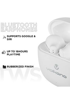 Volkano Volkano Sleek Series TWS Bluetooth Earphones-White  - Image 2