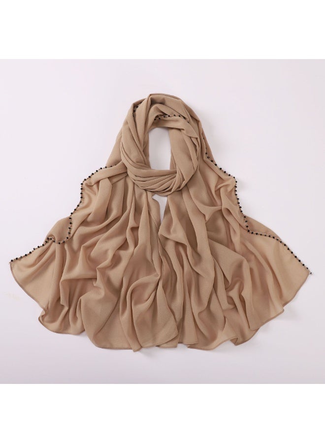 Nariele New Crystal Pearl Chiffon Headscarf - Image 1