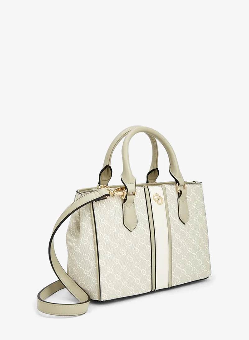 Celeste GREY Monogram Print Tote Bag With Adjustable Strap for Women | Best Price UAE