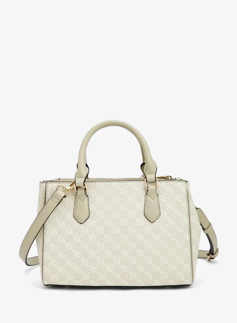 Celeste GREY Monogram Print Tote Bag With Adjustable Strap for Women | Best Price UAE