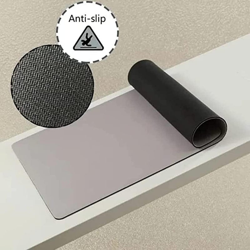 klarako Fantasy Style Draining Mat, Faucet Mat for Kitchen Sink, Draining Mat for Kitchen Counter,Vintage Soft Kitchen Sink Splash Guard, Water Absorbing Stone Tray for Sink (E) - Image 4