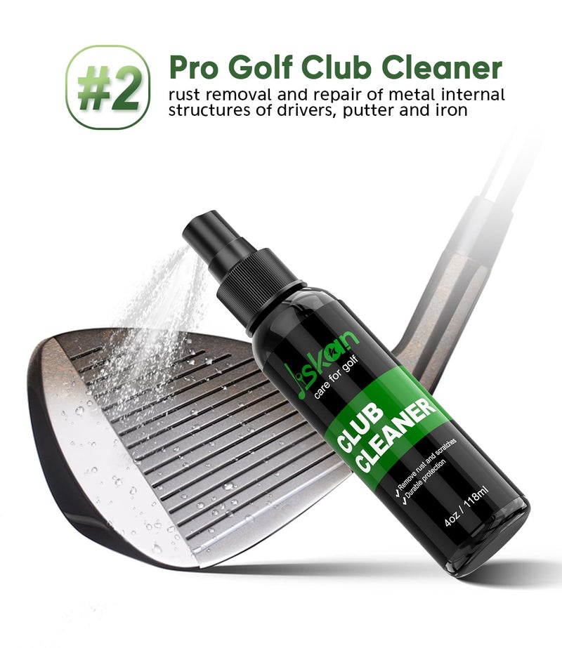 Jiskan Pro Golf Care Kit System Includes Golf Grip Cleaner Club Cleaner Club Polish Club Brush Golf Towel, Essentials Golf Accessories for Men Cool Golf Gifts for Men - Image 5