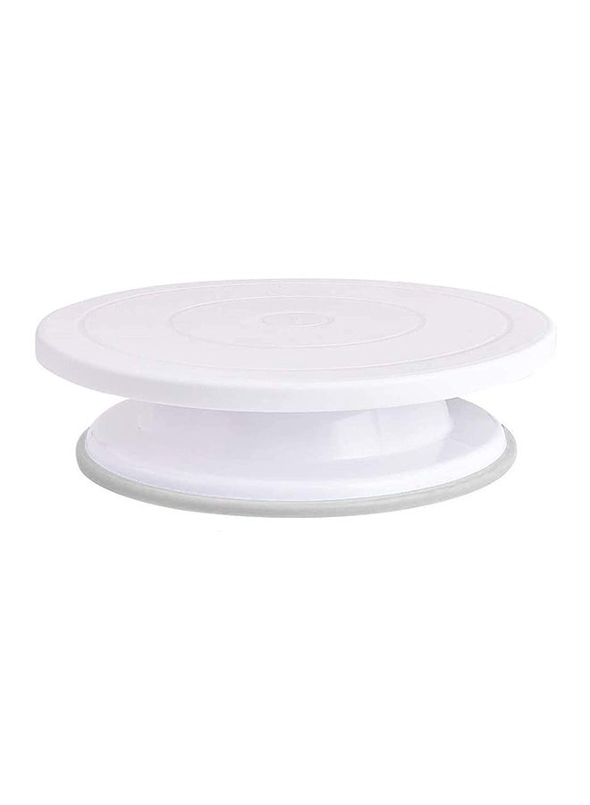 Okayji Cake Decorating Turntable Stand White 28cm Light blue [thickened] Bulk - Image 1