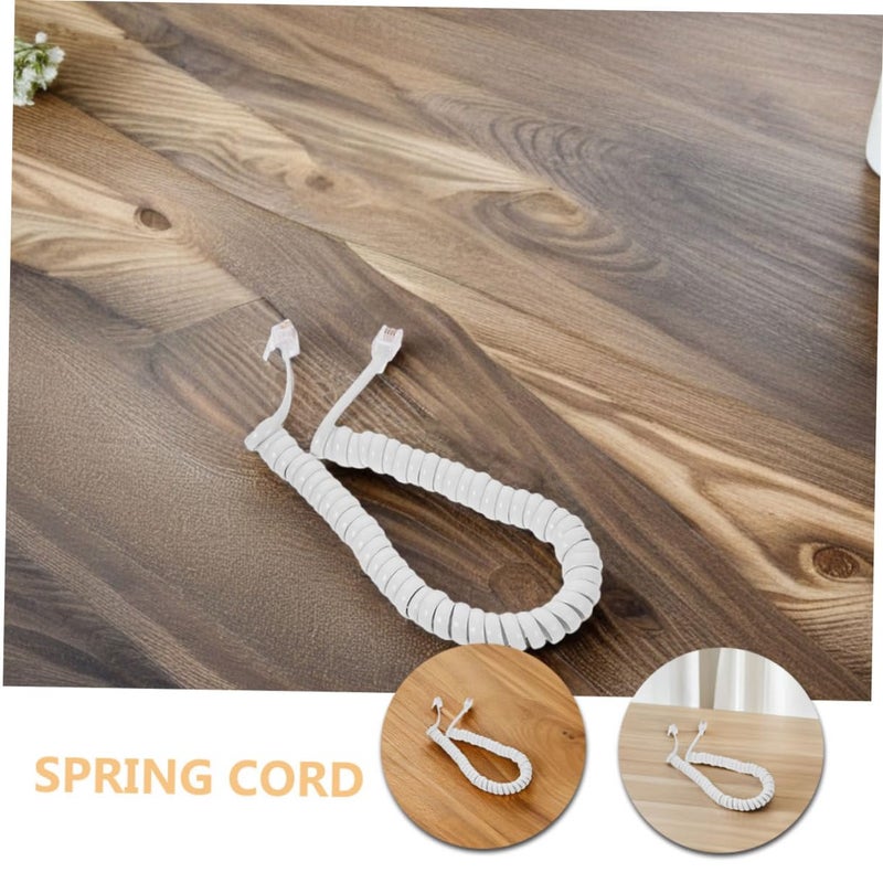 3Pcs Stretchable Spring Phone Cord for Landline Telephones Office Home Use - Image 4