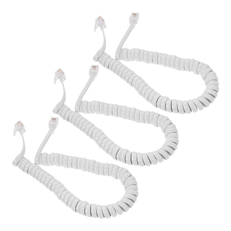 3Pcs Stretchable Spring Phone Cord for Landline Telephones Office Home Use - Image 2