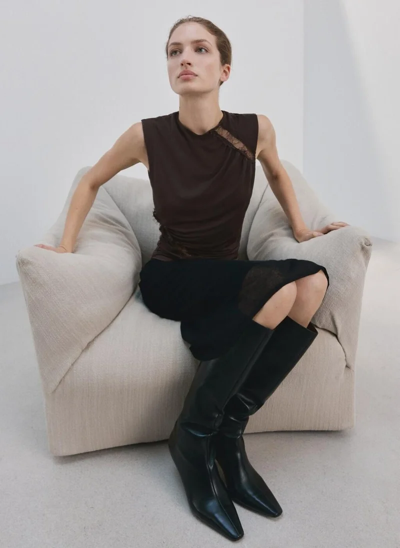 MANGO  Ruched fitted top for Women | Best Price UAE