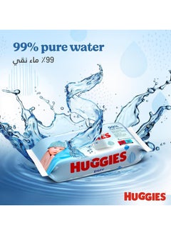 هاجيز بيور بيبي مناديل مبللة، 168منديب من ألياف طبيعية محببة للبشرة، 99% ماء نقي، بدون عطر، 0% فينوكسي إيثانول  - Image 3