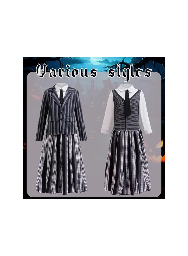 نيبمينينت فستان costumes الأسود للفتيات للأطفال، أزياء عائلية سوداء، ملابس عيد الهالوين للفتيات، فستان للحفلات من 4 إلى 13 سنة. - Image 3