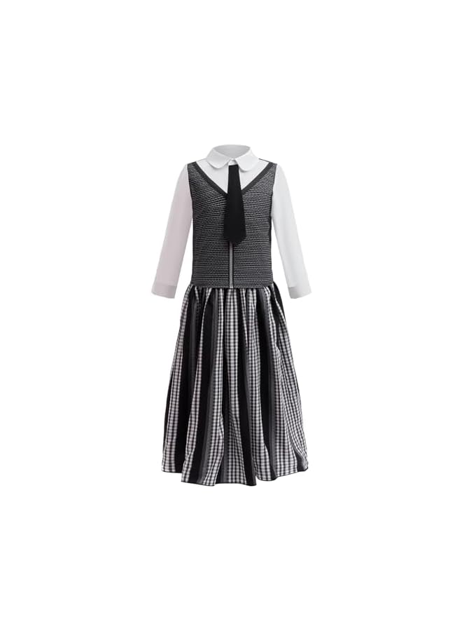 نيبمينينت فستان costumes الأسود للفتيات للأطفال، أزياء عائلية سوداء، ملابس عيد الهالوين للفتيات، فستان للحفلات من 4 إلى 13 سنة. - Image 5